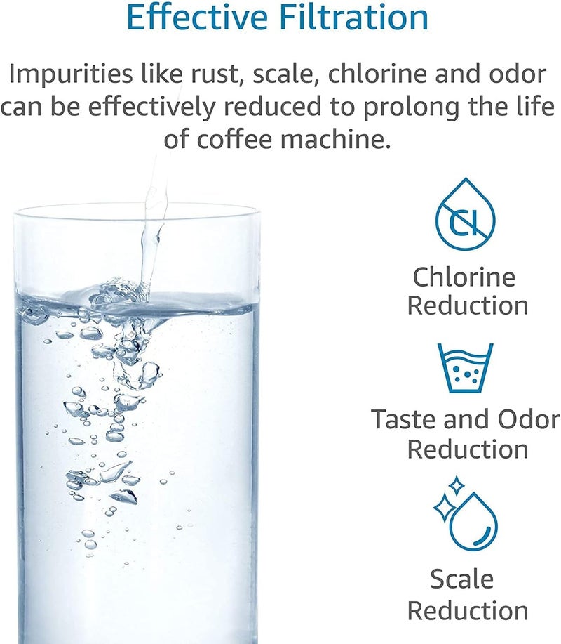 AquaCrest فلتر مياه ماكينة القهوة، بديل لفلتر Krups F088، XP5220، XP5240، EA82 و EA9000 - بما في ذلك نماذج متنوعة من AEG®، Bosch®، Siemens®، Gaggenau®، معتمد من TÜV SÜD (عبوة من 4) - Image 3